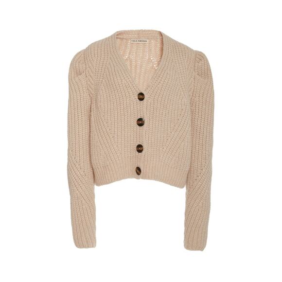 ULLA JOHNSON Greta Knit Alpacablend Cardigan - S Beige - Picture 1 of 5